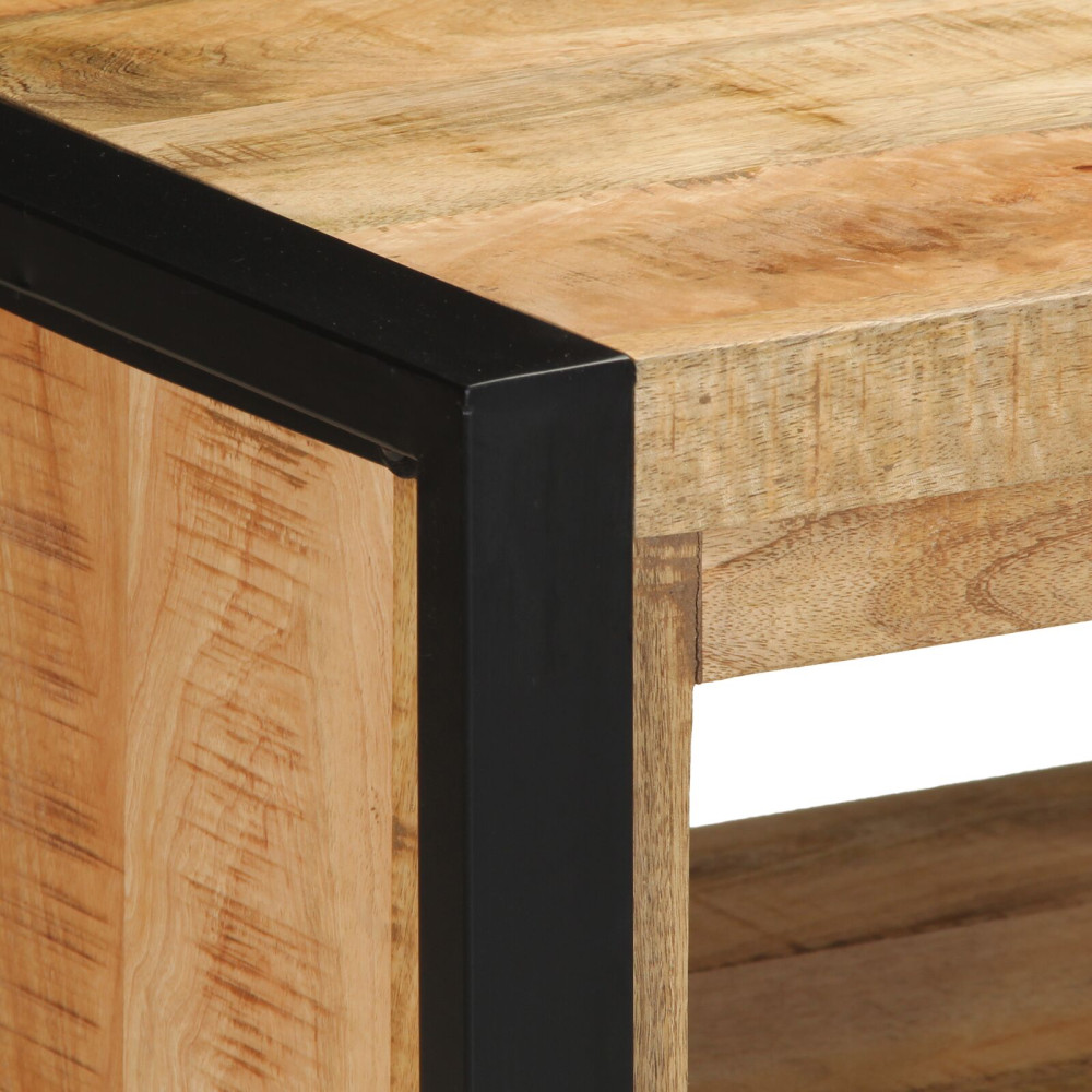 Produktbild för Skobänk Brun 100 x 40 x 50 cm Massivt Mangoträ