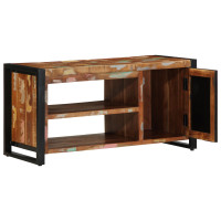 Produktbild för Skobänk Flerfärgsdesign 100 x 40 x 50 cm Massivt återvunnet trä