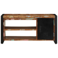 Produktbild för Skobänk Flerfärgsdesign 100 x 40 x 50 cm Massivt återvunnet trä