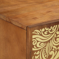 Produktbild för TV-skåp med hylla Honung brun 105 x 33 x 46 cm Massivt mangoträ