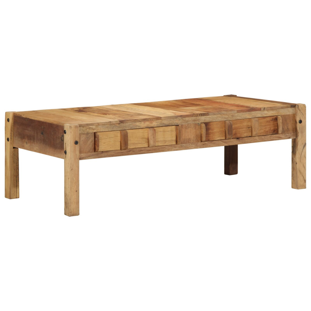 Produktbild för Kaffeebord med låda Brun 110 x 54 x 35 cm Solid återvunnen trä