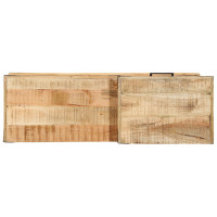 Produktbild för bänk med låda med lagring Brun 110 x 35 x 50 cm Rå mango