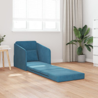 Produktbild för Soffsäng Blå 65 x 80 x 83 cm Sammet