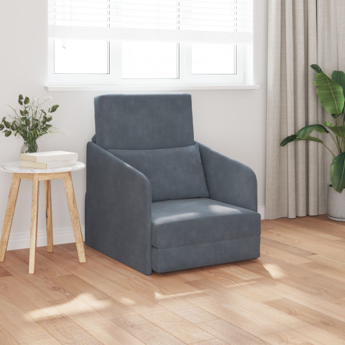 vidaXL Soffsäng Mörkgrå 65 x 80 x 83 cm Sammet