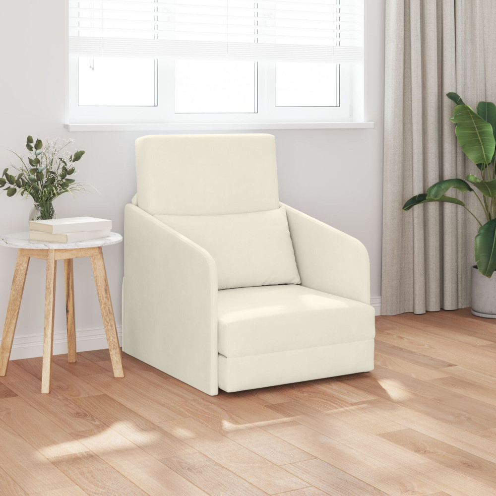 Produktbild för Soffsäng Kräm 65 x 80 x 83 cm Sammet