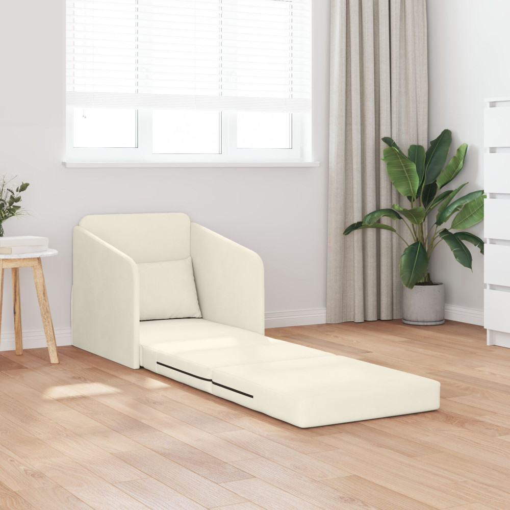 Produktbild för Soffsäng Kräm 65 x 80 x 83 cm Sammet