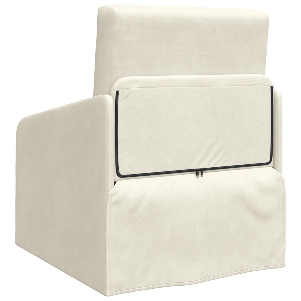 Produktbild för Soffsäng Kräm 65 x 80 x 83 cm Sammet