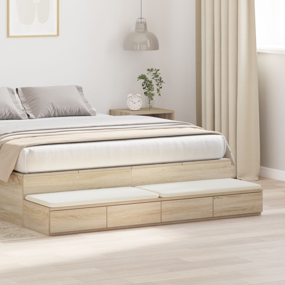 Produktbild för Sänglådor Sonoma-ek 150 x 36,5 x 16,5 cm Konstruerat trä