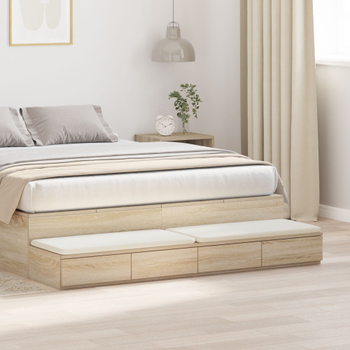vidaXL Sänglådor Sonoma-ek 150 x 36,5 x 16,5 cm Konstruerat trä