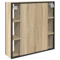 Produktbild för Spegelskåp med hylla Sonoma-ek 60 x 16 x 60 cm Konstruerat trä