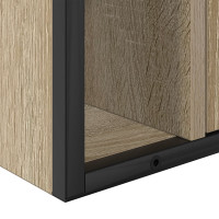 Produktbild för Spegelskåp med hylla Sonoma-ek 60 x 16 x 60 cm Konstruerat trä