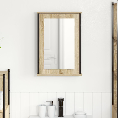 vidaXL Spegelskåp med hylla Sonoma-ek 42 x 12 x 60 cm Konstruerat trä