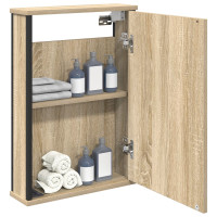 Produktbild för Spegelskåp med hylla Sonoma-ek 42 x 12 x 60 cm Konstruerat trä