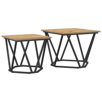 Produktbild för Sidobordsset 2 pcs Artisan Ek Konstruerat trä och stål