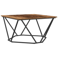 Produktbild för Kaffeebord Gammalt trä 80 x 80 x 45 cm Konstruerat trä och stål