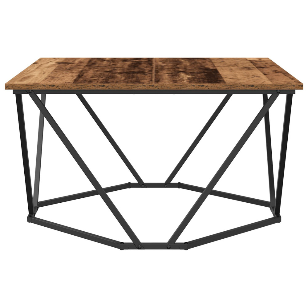 Produktbild för Kaffeebord Gammalt trä 80 x 80 x 45 cm Konstruerat trä och stål