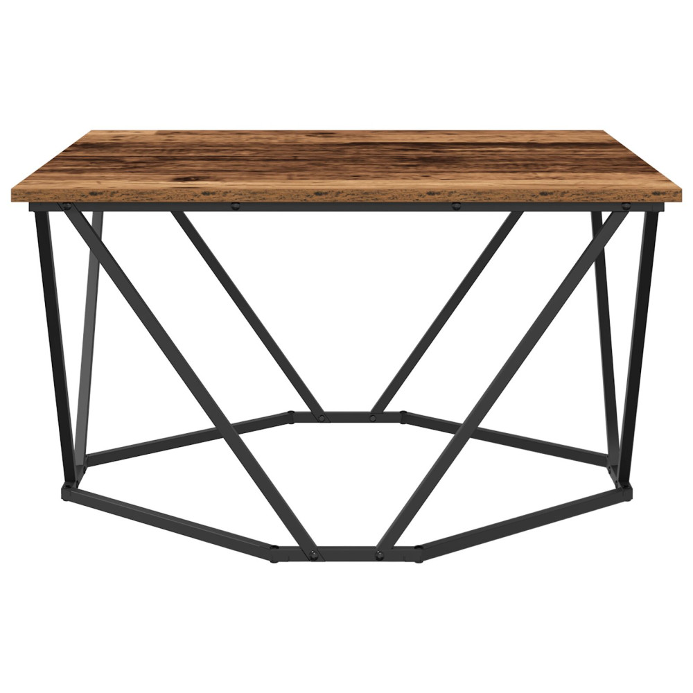 Produktbild för Kaffeebord Gammalt trä 80 x 80 x 45 cm Konstruerat trä och stål
