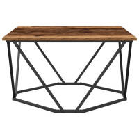 Produktbild för Kaffeebord Gammalt trä 80 x 80 x 45 cm Konstruerat trä och stål