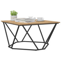 Produktbild för Kaffeebord Artisan Ek 80 x 80 x 45 cm Konstruerat trä och stål