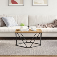 Produktbild för Kaffeebord Artisan Ek 80 x 80 x 45 cm Konstruerat trä och stål