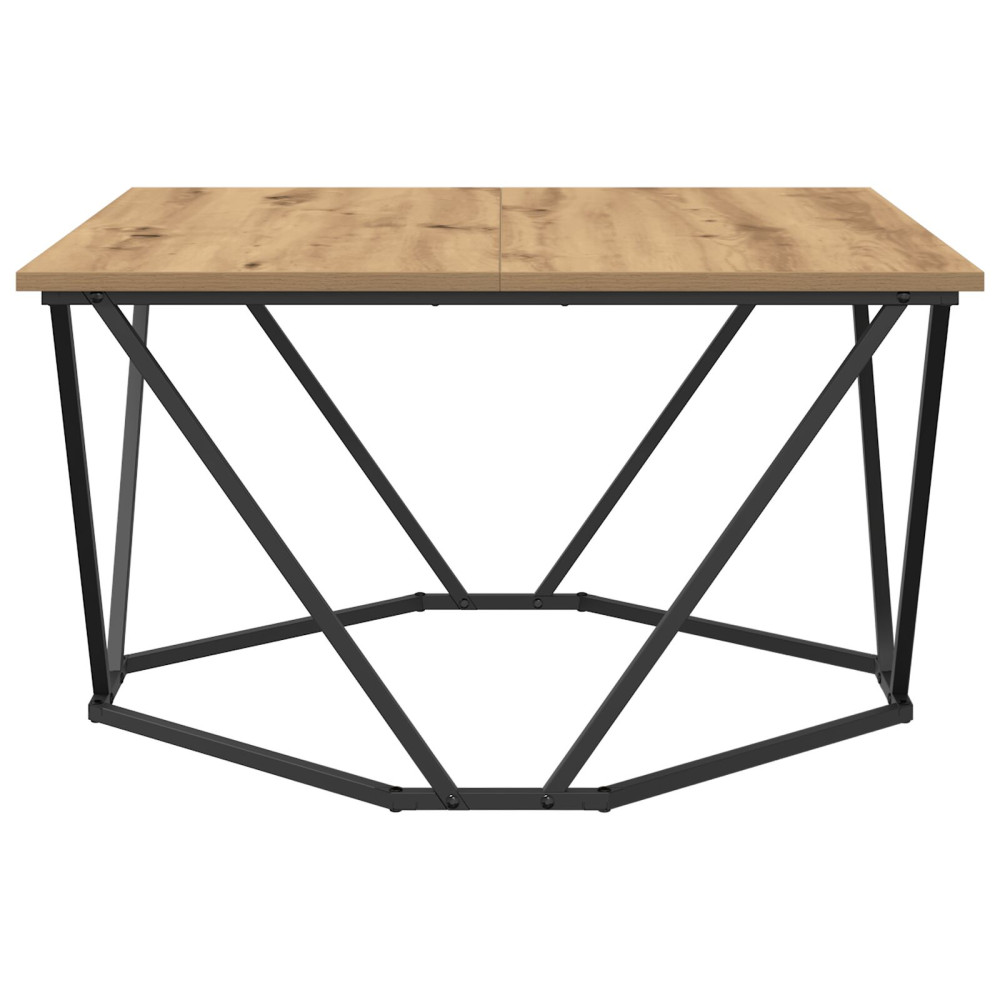 Produktbild för Kaffeebord Artisan Ek 80 x 80 x 45 cm Konstruerat trä och stål