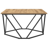 Produktbild för Kaffeebord Artisan Ek 80 x 80 x 45 cm Konstruerat trä och stål