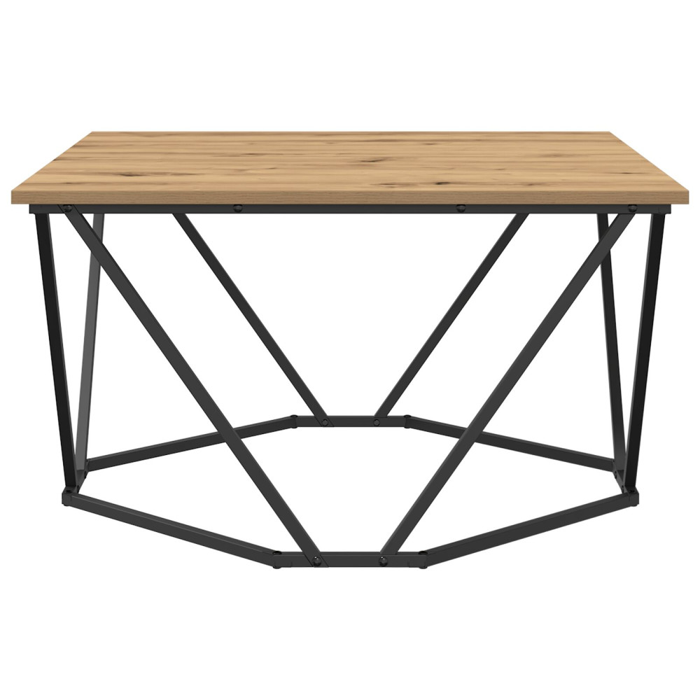 Produktbild för Kaffeebord Artisan Ek 80 x 80 x 45 cm Konstruerat trä och stål
