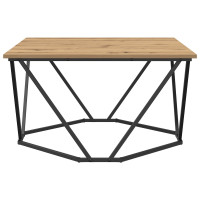 Produktbild för Kaffeebord Artisan Ek 80 x 80 x 45 cm Konstruerat trä och stål