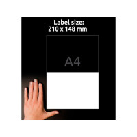 Produktbild för Etikett AVERY Stretch 210x148mm 20/fp