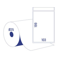 Produktbild för Termoetikett AVERY 103x199mm 700/rl