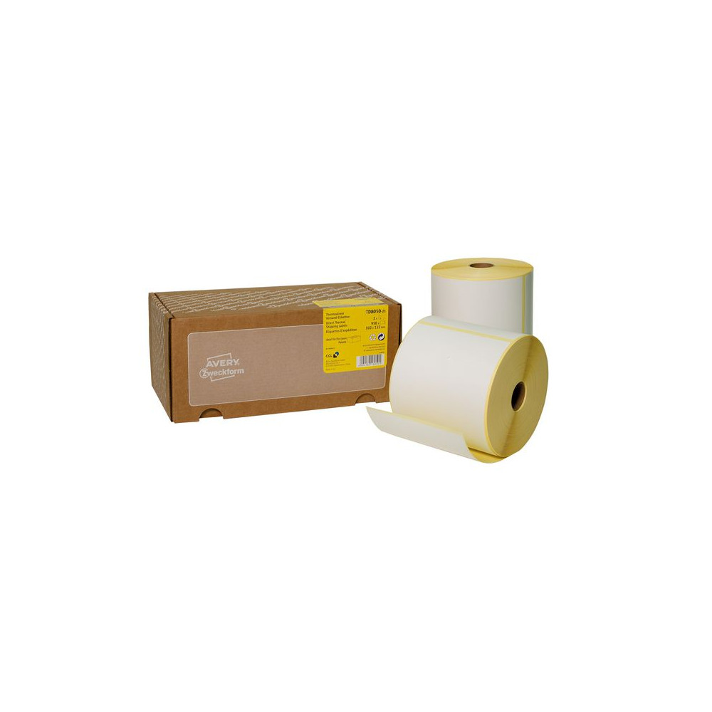 Produktbild för Termoetikett AVERY 102x152mm 950/rl