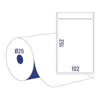 Produktbild för Termoetikett AVERY 102x152mm 950/rl