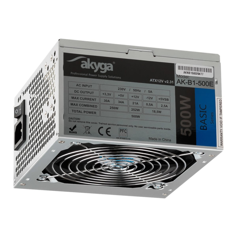 Produktbild för Akyga Basic Series AK-B1-500E - nätaggregat - 500 watt