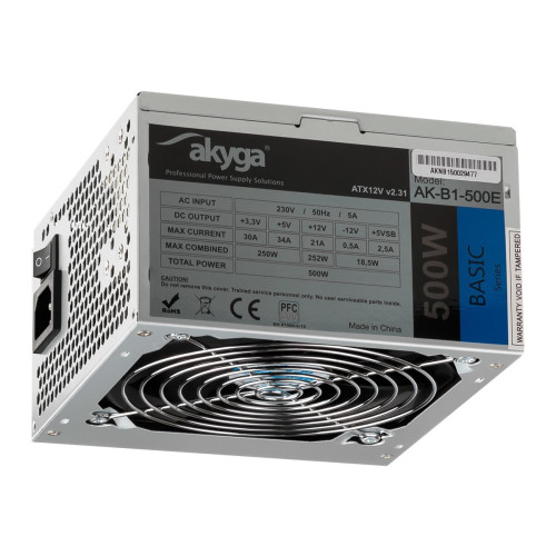Akyga Akyga Basic Series AK-B1-500E - nätaggregat - 500 watt