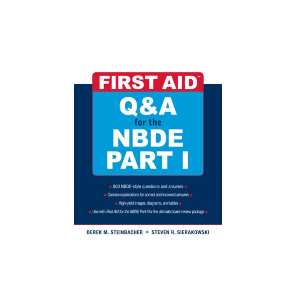Produktbild för First Aid Q&A for the NBDE Part I (häftad, eng)