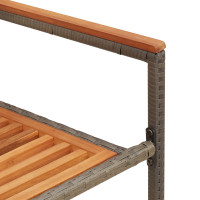 Produktbild för Trädgårds stapelbara stolar 2 pcs Brun och Grå 54 x 56 x 90 cm