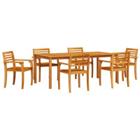 Produktbild för Trädgårdsmöbelset 9 pcs Brun Massivt Akaciaträ