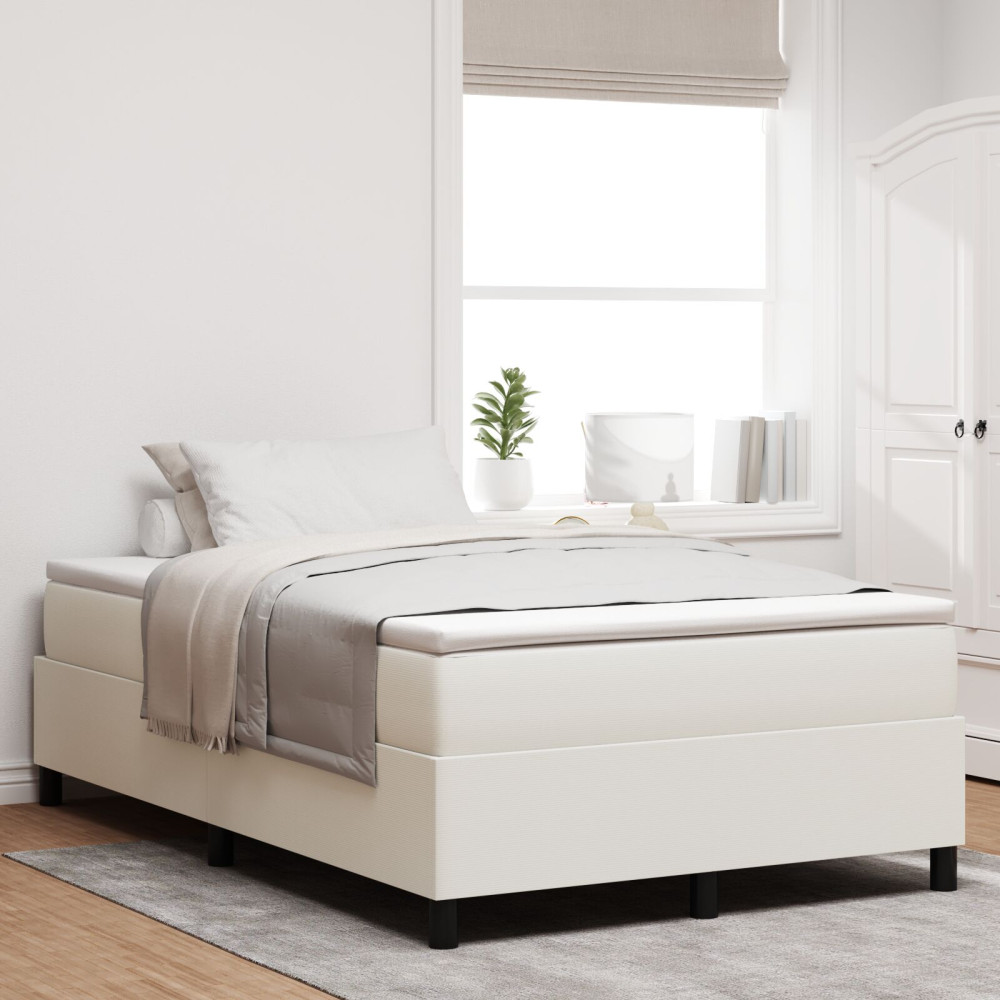 Produktbild för Bäddfjäder Grädde och vit 120 x 190 cm Kordread tyg