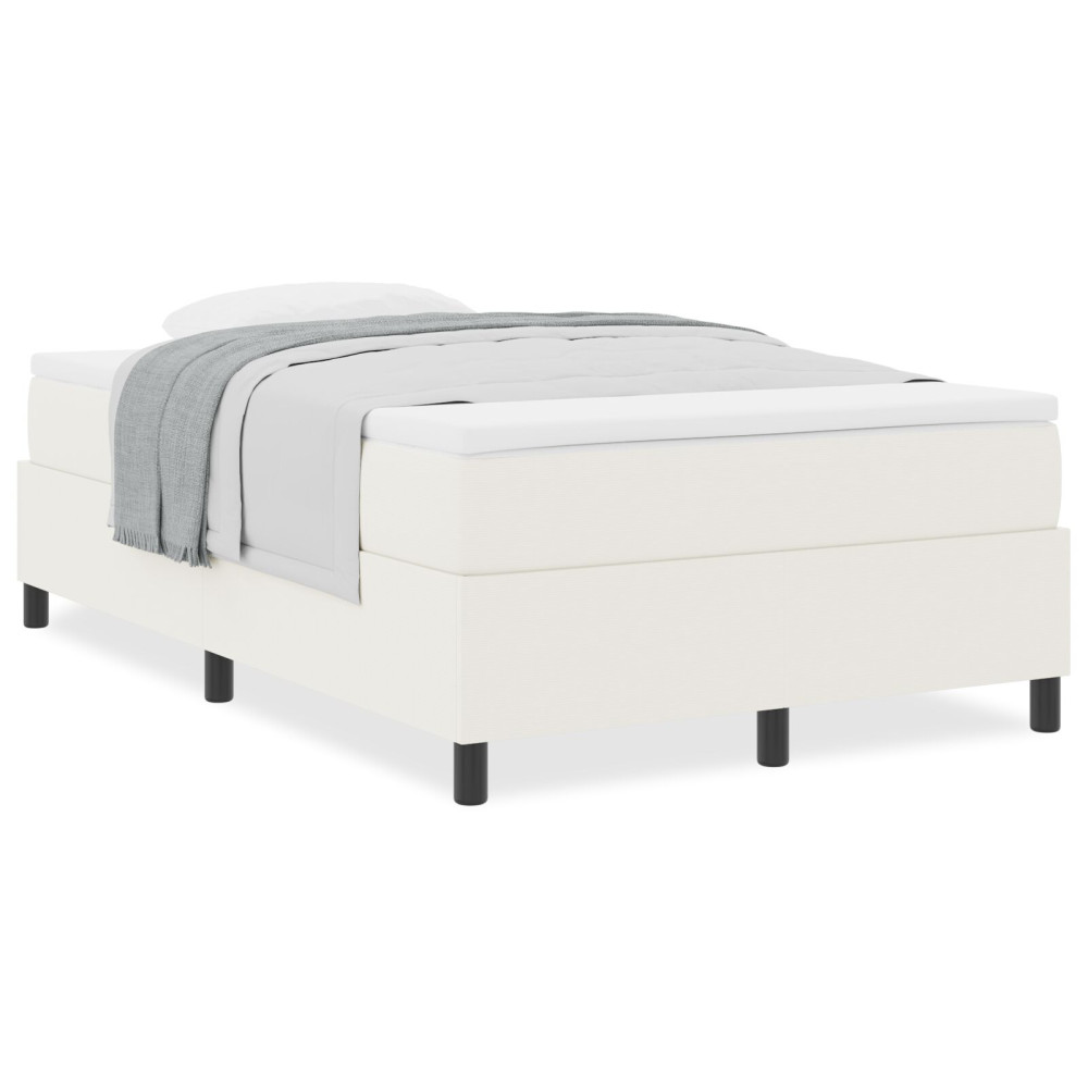 Produktbild för Bäddfjäder Grädde och vit 120 x 190 cm Kordread tyg