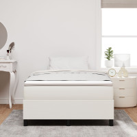 Produktbild för Bäddfjäder Grädde och vit 120 x 190 cm Kordread tyg