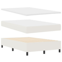Produktbild för Bäddfjäder Grädde och vit 120 x 190 cm Kordread tyg