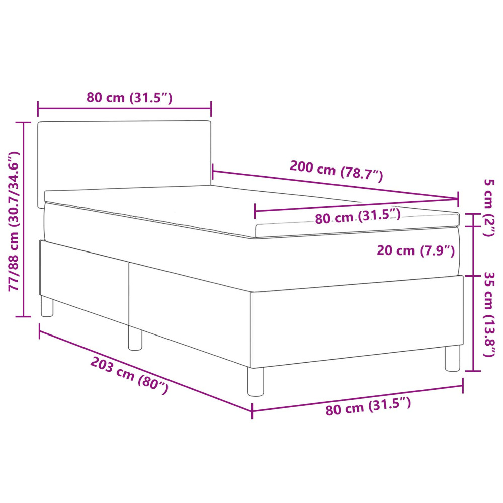 Produktbild för Bäddfjäder Ljusgrå och vit. 80 x 200 cm Kordread tyg