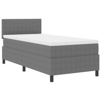 Produktbild för Bäddfjäder Ljusgrå och vit. 80 x 200 cm Kordread tyg