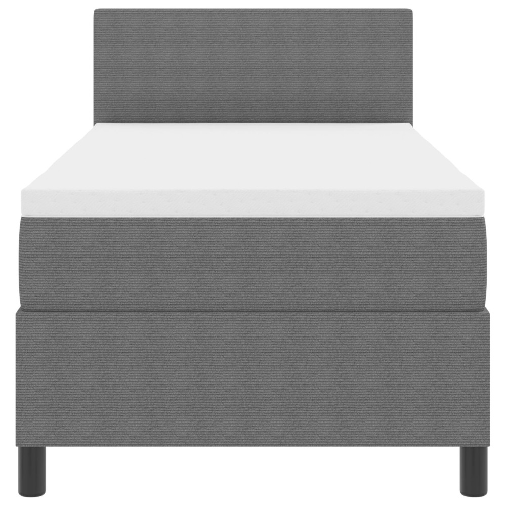 Produktbild för Bäddfjäder Ljusgrå och vit. 80 x 200 cm Kordread tyg