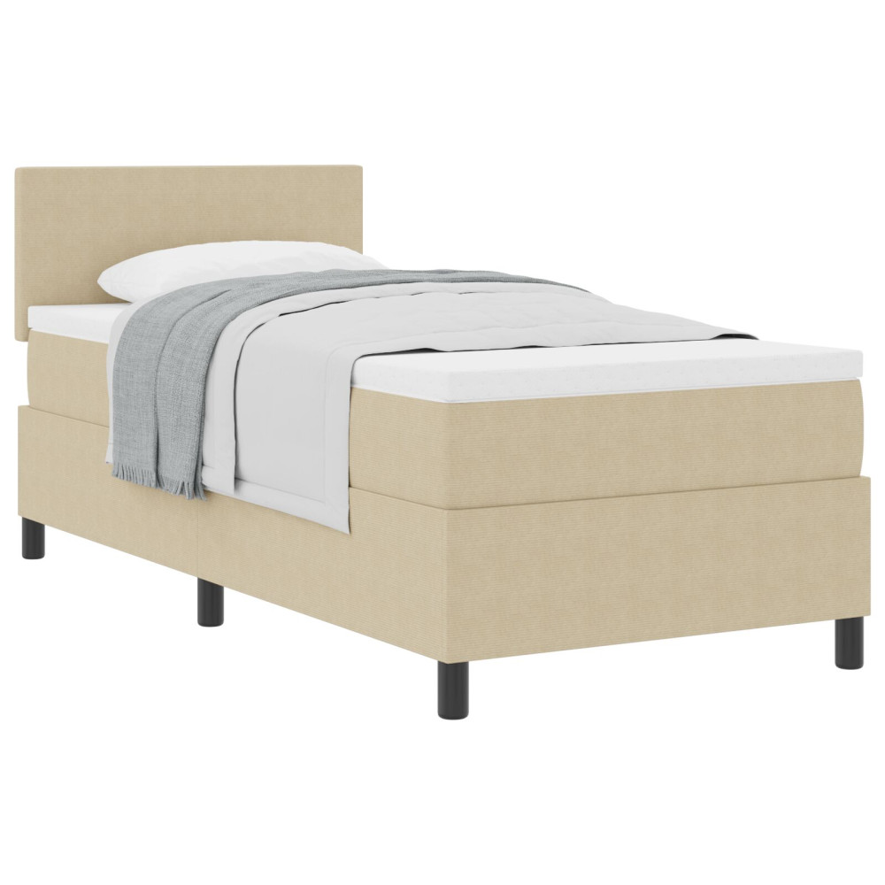 Produktbild för Bäddfjäder Ljusgrå och vit. 80 x 200 cm Kordread tyg