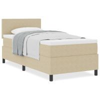 Produktbild för Bäddfjäder Ljusgrå och vit. 80 x 200 cm Kordread tyg