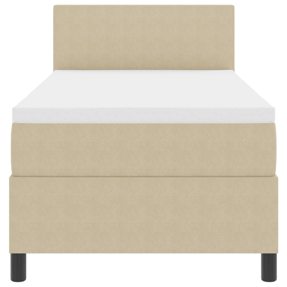 Produktbild för Bäddfjäder Ljusgrå och vit. 80 x 200 cm Kordread tyg