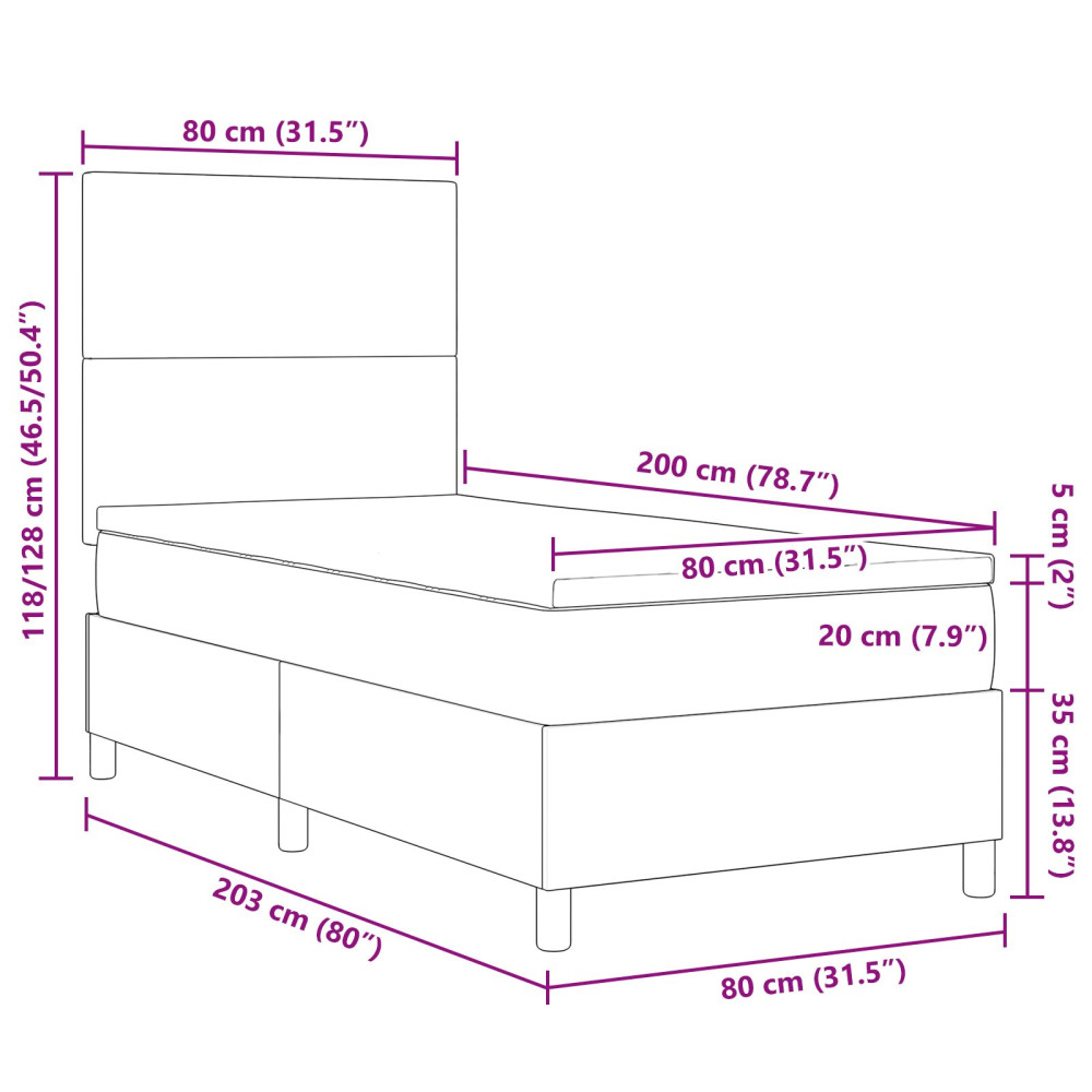 Produktbild för Bäddfjäder Ljusgrå och vit. 80 x 200 cm Kordread tyg