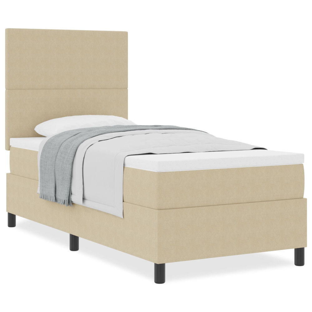 Produktbild för Bäddfjäder Ljusgrå och vit. 80 x 200 cm Kordread tyg