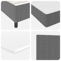 Produktbild för LED Box Säng Ljusgrå och vit. 80 x 200 cm Kordread tyg